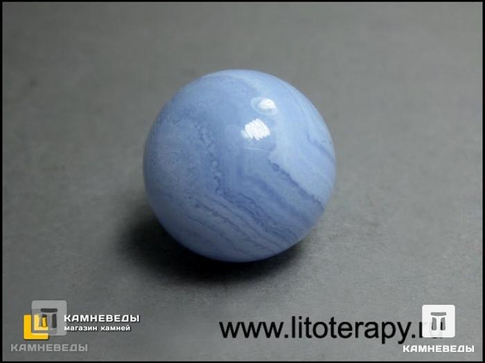 Шар из голубого агата (сапфирин), 20 мм, 21-71, фото 3