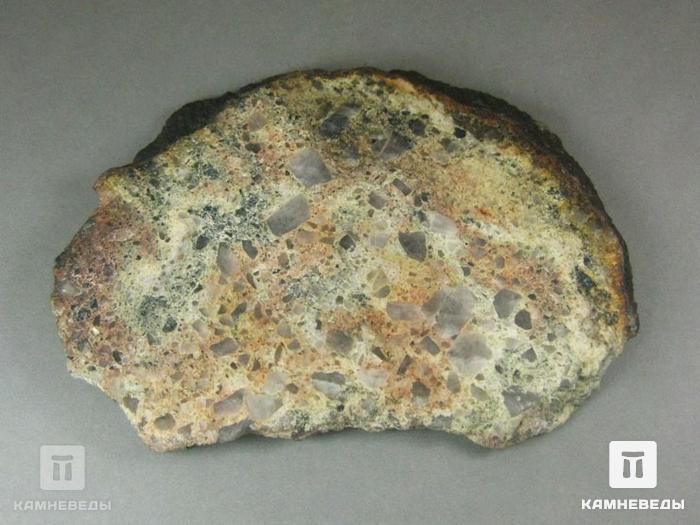 Импактит из метеоритного кратера Янисъярви, 11,7х8,3х1,2 см, 10-285/9, фото 2