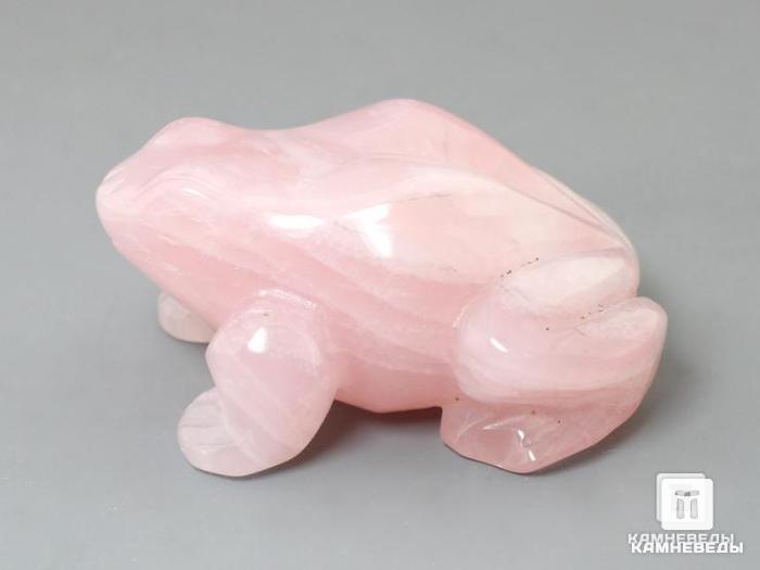 Лягушка из розового кварца, 4,8х3,8х2,4 см, 23-8, фото 1