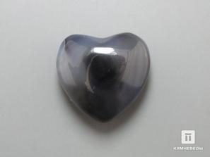 Сердце из серого агата, 2,5x2,5х1,2 см