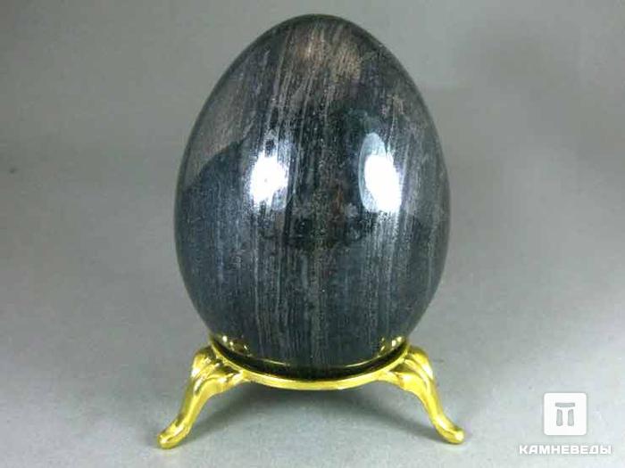 Яйцо из гематита в джеспилите, 7,3х5,4 см, 22-69, фото 1