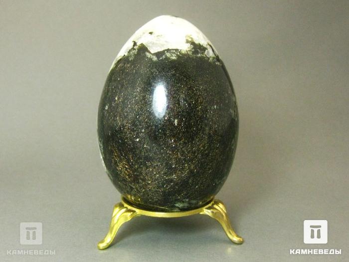 Яйцо из фенакита с хризобериллом и флогопитом, 8,5х6 см, 22-84, фото 5
