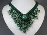 Ожерелье с натуральным камнем зеленый кварц, 46-88/18, фото 1