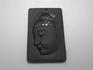 Камея «Лицо Будды» из обсидиана, 5,2х3,8х0,8 см, 23-64/15, фото 1