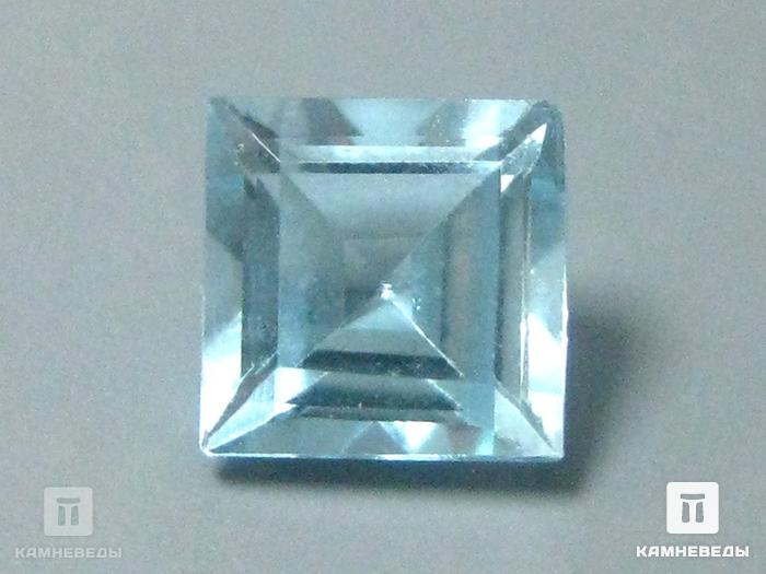 Топаз голубой, огранка 7х7х4,5 мм (1,93 ct), 9-38/54, фото 2