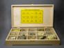 Коллекция «Сера. Месторождения» (15 образцов) в деревянной коробке, 102-22, фото 1
