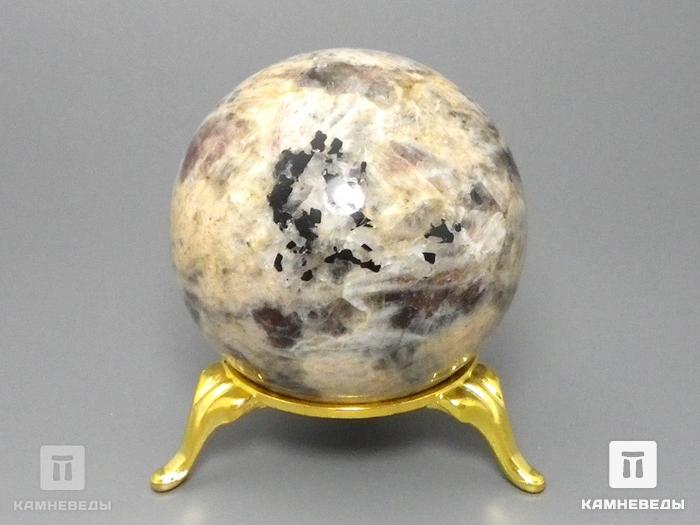 Шар из лунного и солнечного камня, 56 мм, 21-209, фото 2