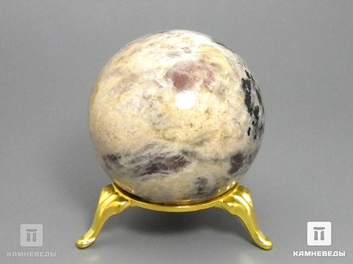 Шар из лунного и солнечного камня, 56 мм, 21-209, фото 3