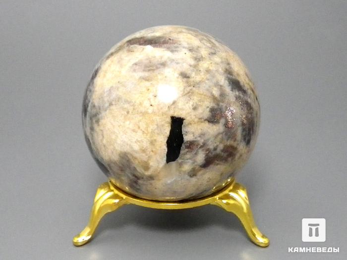 Шар из лунного и солнечного камня, 56 мм, 21-209, фото 1