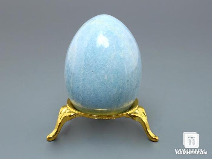Яйцо из виолана (голубой диопсид), 6х4,4 см, 22-90/5, фото 1