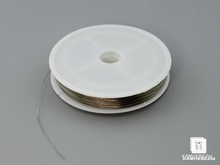 Фурнитура ювелирный тросик, для создания украшений, 0,45 мм (цвет серебро), 14-6/2, фото 1