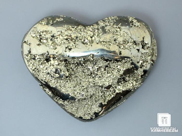 Сердце из пирита, 8х6,5х2,9 см, 23-189, фото 1