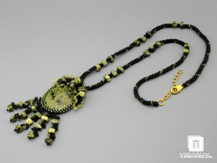 Ожерелье из змеевика, 46-88/100, фото 2