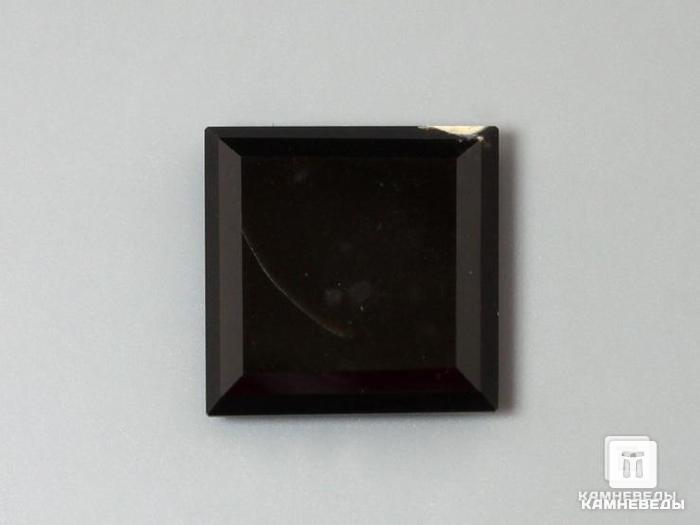 Кремень чёрный, огранка 12,4х12,4х3 мм (5 ct), 9-71, фото 1