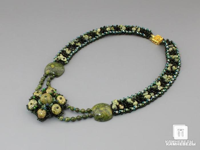 Ожерелье-подвеска со змеевиком, 46-88/129, фото 2