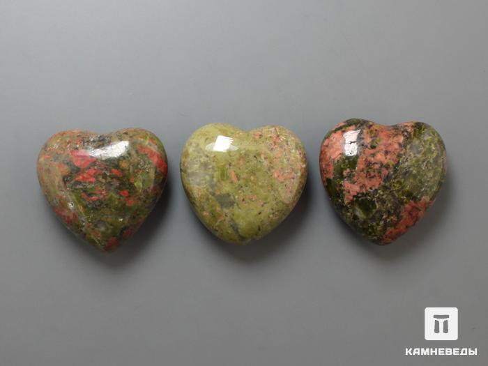 Сердце из унакита, 2,5x2,5х1,2 см, 23-5/1, фото 2