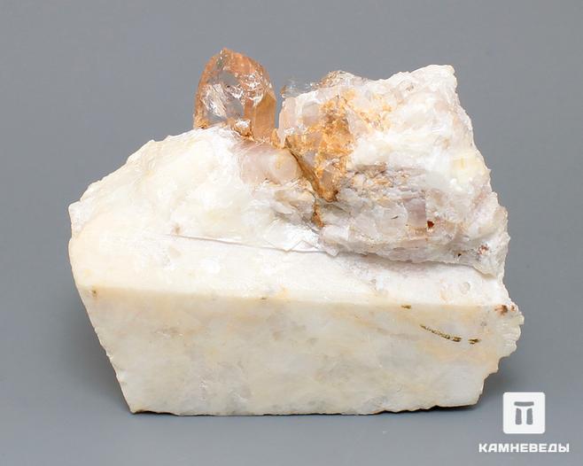 Топаз, кристаллы на альбите 7,6х5,6х5,4 см, 10-30/24, фото 2