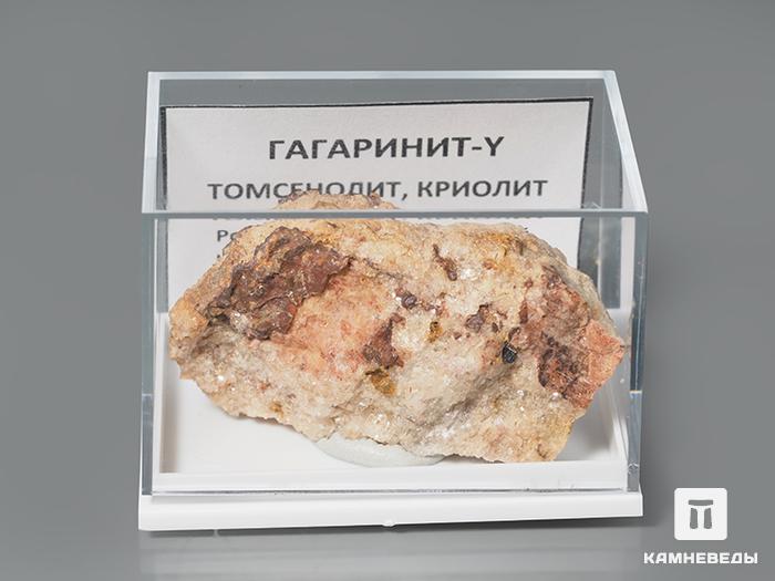 Гагаринит-(Y) с томсенолитом и криолитом, 5,2х3,3х2,2 см, 10-588/1, фото 3