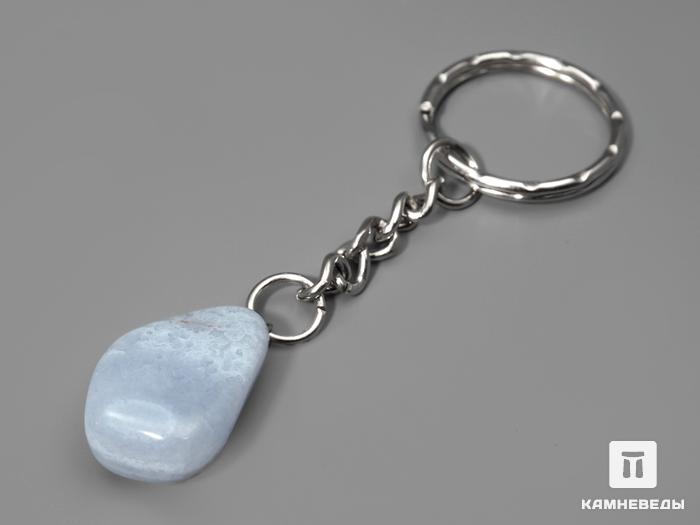 Брелок для ключей из агата голубого (сапфирина), 60-15, фото 1