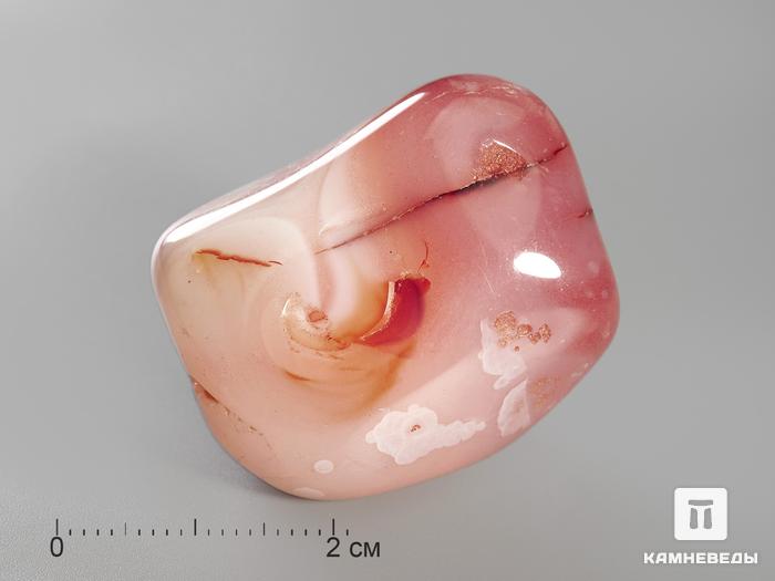 Агат розовый, крупная галтовка 4-5 см (30-35 г), 3313, фото 2
