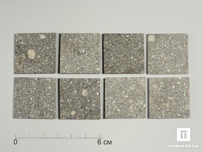Метеорит Aba Panu, пластина 3х3 см (4-4,5 г), 4020, фото 2