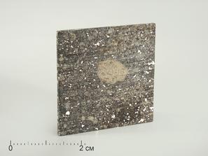Метеорит Aba Panu, пластина 3х3 см (4-4,5 г)