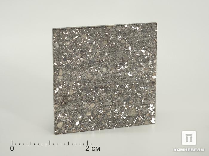 Метеорит Aba Panu, пластина 3х3 см (4-4,5 г), 4020, фото 3