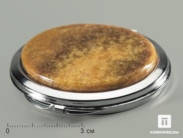 Симбирцит. Зеркало с симбирцитом, 7,1х6,3х1,2 см