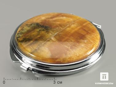 Симбирцит. Зеркало с симбирцитом, 6,6х6,2х1,4 см