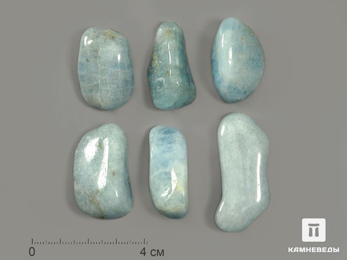 Аквамарин (берилл голубой), галтовка 3-4 см, 12-121/11, фото 1