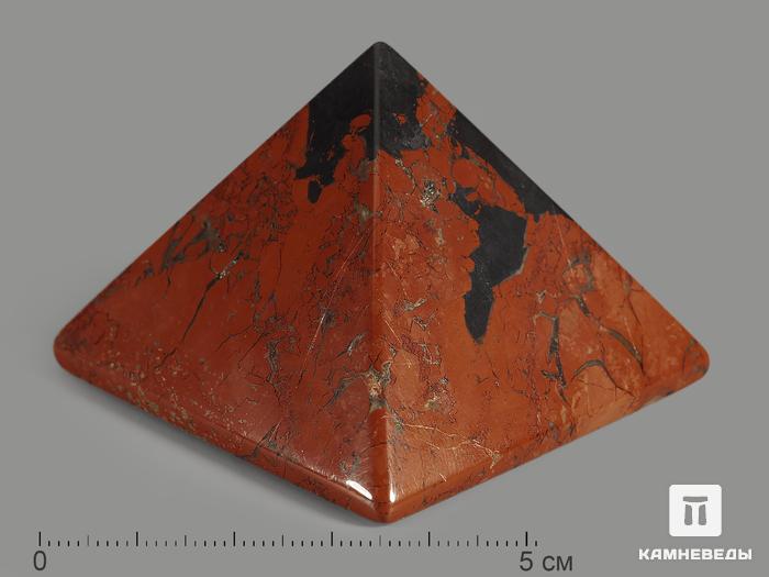 Пирамида из красной яшмы, 5х5х3,2 см, 20-31, фото 3