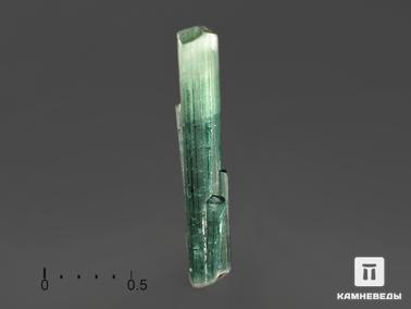 Турмалин, Индиголит. Турмалин (индиголит), кристалл 1,5х0,3 см
