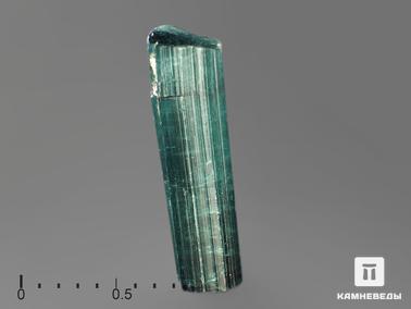 Турмалин, Индиголит. Турмалин (индиголит), кристалл 1,2х0,5х0,4 см