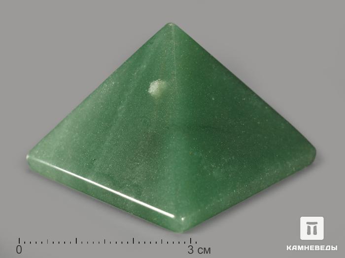 Пирамида из зелёного авантюрина 4х4 см, 20-19, фото 1