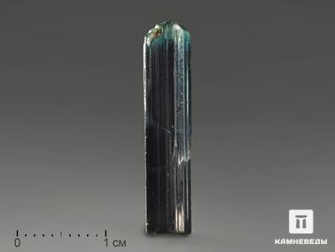 Турмалин, Индиголит. Турмалин (индиголит), кристалл 2,4х0,5 см
