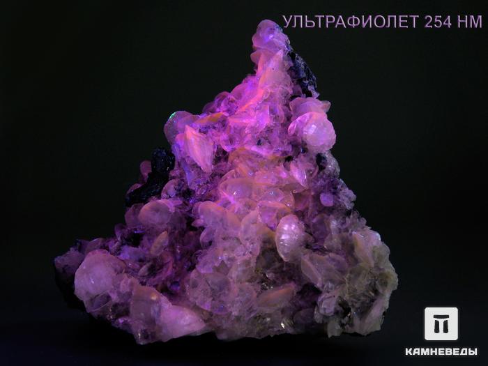 Титанит с кристаллами кальцита, 9,3х7,9х7,3 см, 7276, фото 5