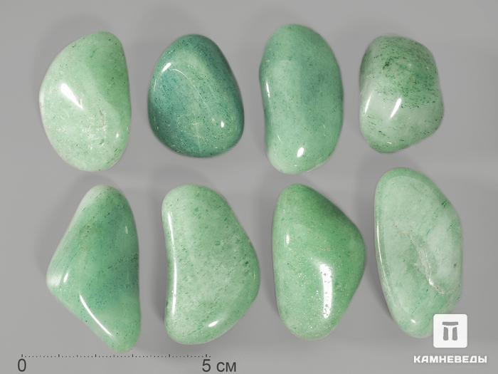 Авантюрин зелёный (светлый), крупная галтовка 3-5 см (25-30 г), 11843, фото 1