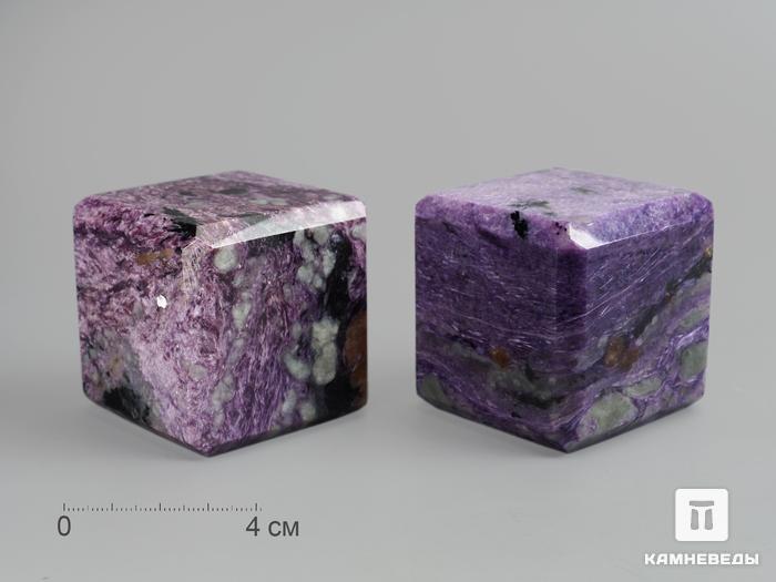 Куб из чароита, 5х5 см, 12499, фото 1