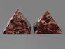 Пирамида из красной яшмы, 5х5х3,2 см, 20-31, фото 2