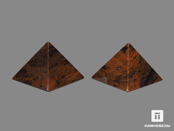 Пирамида из коричневого обсидиана, 8х8х5,9 см, 20-9/10, фото 2