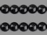 Бусины из шерла (чёрного турмалина), 10 шт. на нитке, 12 мм, 16833, фото 1
