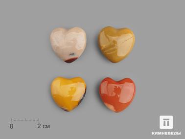 Мукаит (австралийская яшма), Яшма. Сердце из яшмы австралийской (мукаита), 2,5x2,5х1,2 см