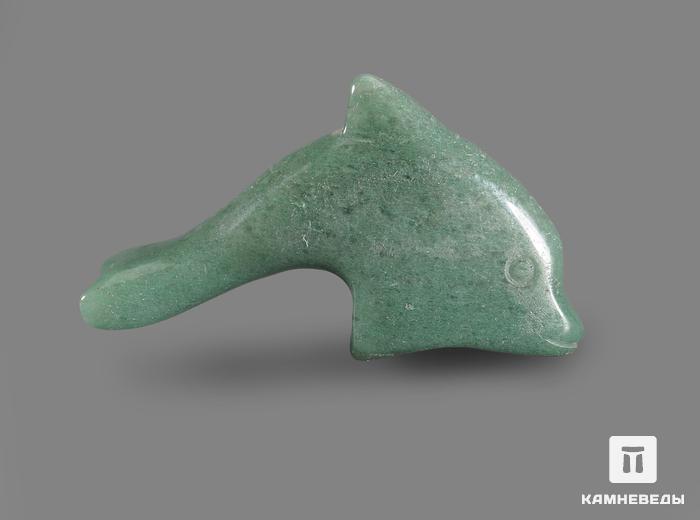 Дельфин из зелёного авантюрина, 5х2,8х1,2 см, 17237, фото 2