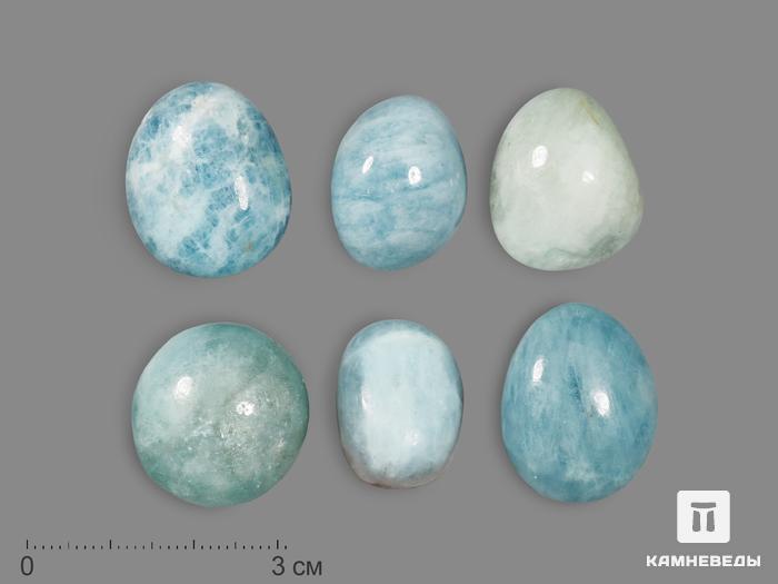 Аквамарин (голубой берилл), галтовка 2-2,5 см, 12-121/4, фото 1