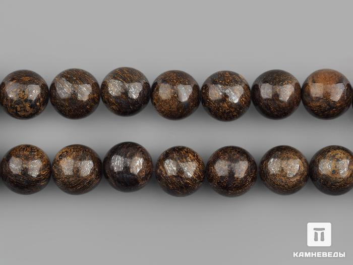 Бусины из бронзита, 36-40 шт. на нитке, 10-11 мм, 7-55/2, фото 1