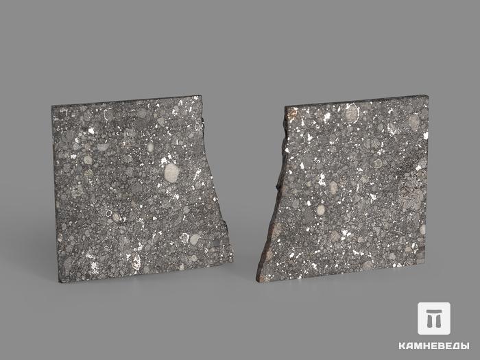 Метеорит Aba Panu, пластина в боксе 3х3х0,1 см (4 г), 19813, фото 2