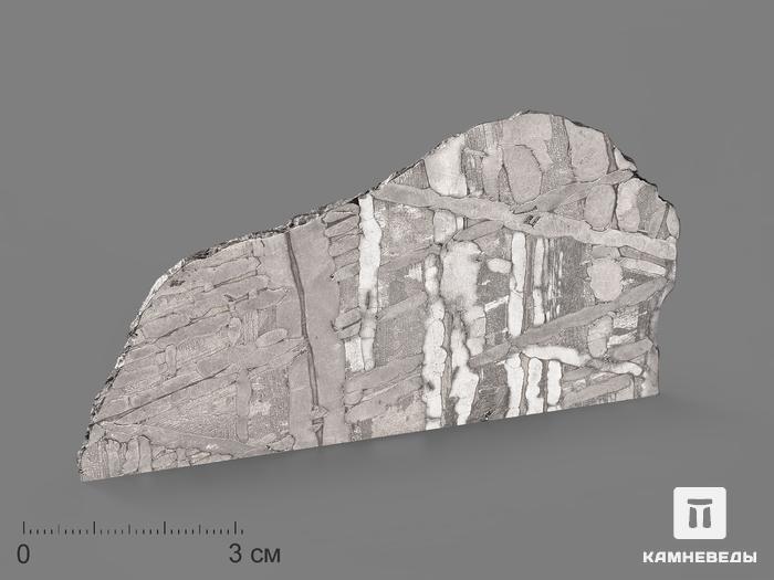 Метеорит «Сеймчан», пластина 8,3х4,6х0,2 см (44,7 г), 19836, фото 1