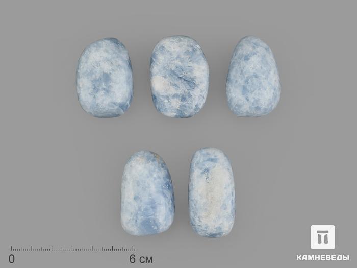Кальцит голубой, крупная галтовка 3,5-4 см (35-40 г), 21217, фото 1