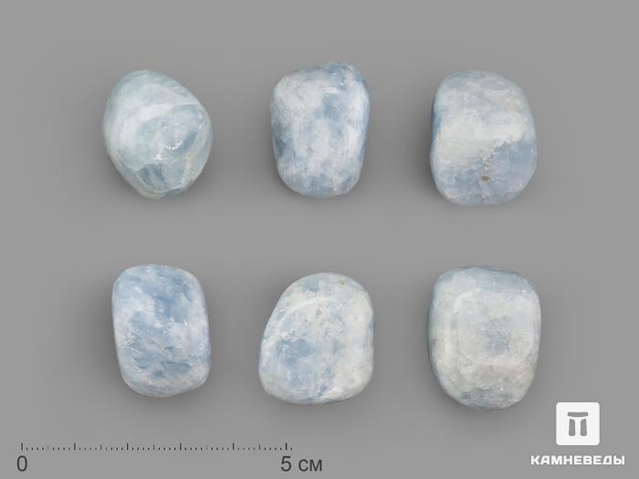 Кальцит голубой, крупная галтовка 2-2,5 см (10-15 г), 21212, фото 1