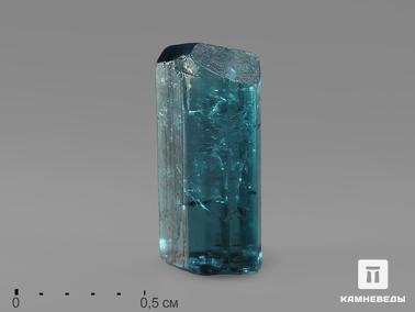 Турмалин, Индиголит. Турмалин (индиголит), кристалл 1,2х0,4 см